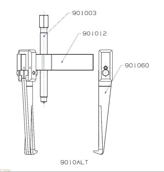 Forza Extractor Serie 9000T de 3 Patas 210 x210